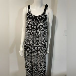 Alfani Woman 2x Maxi Dress Black/White